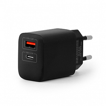 Carregador 25W Essencial  USB-A + USB-C PD