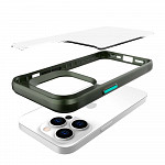 Clarity Case para iPhone 14 Pro Transparente com Verde - Capa Antichoque Dupla