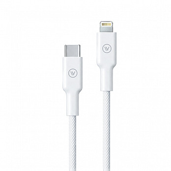 Cabo Essencial USB-C para Lightning Trançado - Branco 2m